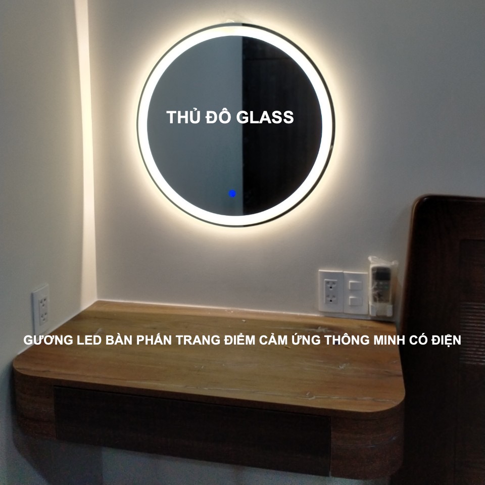 Gương điện cảm ứng có đèn led bàn trang điểm bàn phấn Hà Nội
